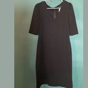 Banana Republic Black V Neck Stretch Dress